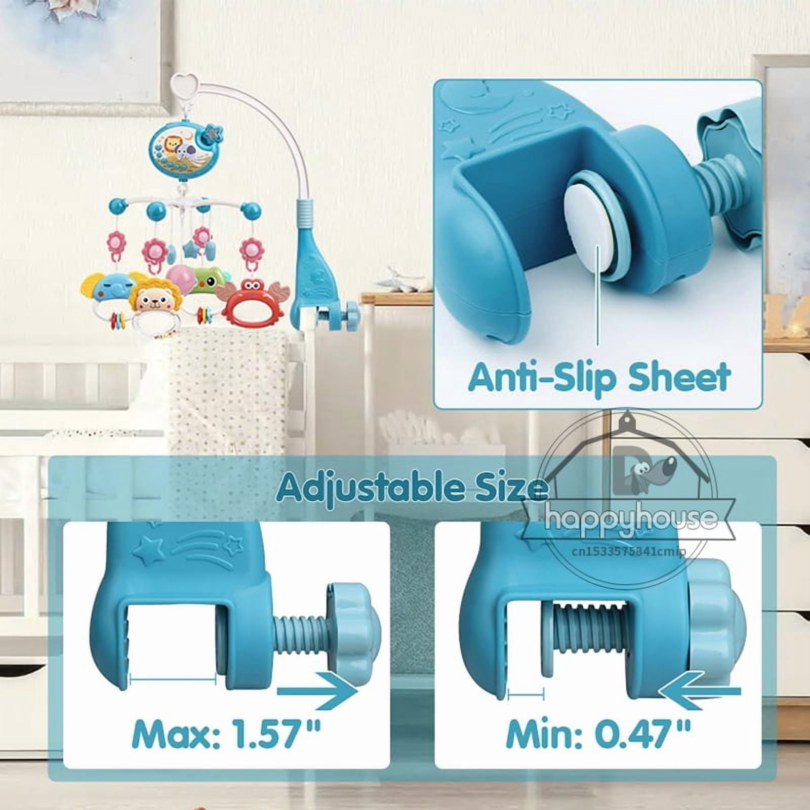 Musical Baby Crib Mobile with Lights Music Projection for Infants Remote Control Crib Toys for Newborn Baby Mobile for Crib Toys