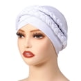 thumbnail image 3 of Milk Silk Hijab Headband Two Tone Solid Color Head Wrap With Design for Everyday Wear and Comfort, 3 of 3