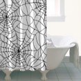 thumbnail image 4 of Halloween Spider Web Pattern Shower Curtain 36"x72" ,Bathroom Decorative Shower Curtains Set with 12 Hooks,Modern Waterproof Washable Shower Curtain, 4 of 6