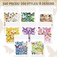 thumbnail image 3 of 320Pcs Butterfly Stickers, Transparent Colorful Butterfly Stickers, PET Butterfly Decorative Decals for Scrapbook Crafts DIY Arts Water Bottles Phone Cases Laptops, 3 of 6