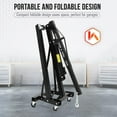 thumbnail image 4 of Lumiparty 2 Ton Engine Motor Hoist, Cherry Picker Hoist Lift Crane for for Garage, Workshop and Repair, 4400LB Max Load, Black, 4 of 7