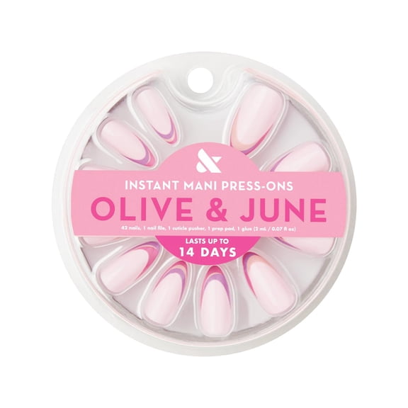 Olive & June Press-on Nails Mani - Almond Double French Twist - Long - 42ct