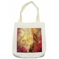 thumbnail image 1 of Music Tote Bag, Composition with Musical Themes Notes and Clef Design Colorful Grunge Illustration, Cloth Linen Reusable Bag for Shopping Books Beach and More, 16.5" X 14", Cream, by Ambesonne, 1 of 2