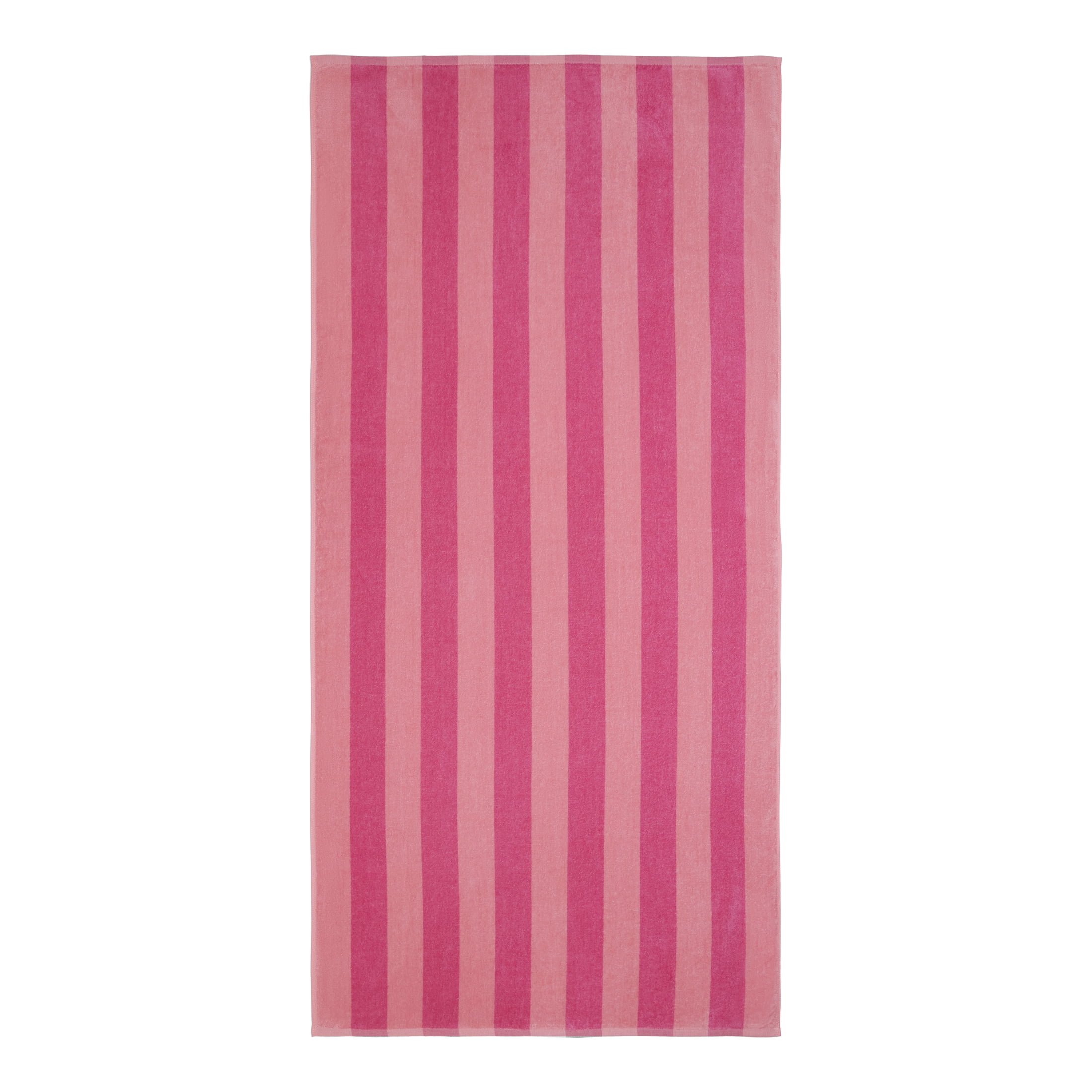 Mainstays Cabana Striped Pink & Purple Cotton-Blend Beach Towels (4 Count)