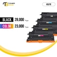 thumbnail image 3 of Toner Bank 4-Pack Compatible Toner Cartridge for HP CF470X Color LaserJet Enterprise MFP-M681dh M681f Flow MFP-M681f MFP-M681z MFP-M682z Printer Ink Black, Cyan, Magenta, Yellow, 3 of 9