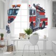 thumbnail image 5 of Fsddascl Fire Trucks Blackout Curtains for Bedroom/Living Room, Thermal Insulated Kitchen Curtains, Modern Cartoons Vehicles Grommet Darkening Window Treatment Drapes 52"x72"x2, 5 of 6