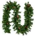 thumbnail image 2 of Northlight 9' x 12" Prelit Dakota Red Pine Artificial Christmas Garland - Clear Lights, 2 of 5