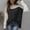 Black Sweater for Winter, variant on XPMWRP Women's Casual Round Neck Color Block Fashion Sweater Side Split Hem Long Sleeve Loose Ribbed Blouse Tunic Tops Knit Sweater Green L