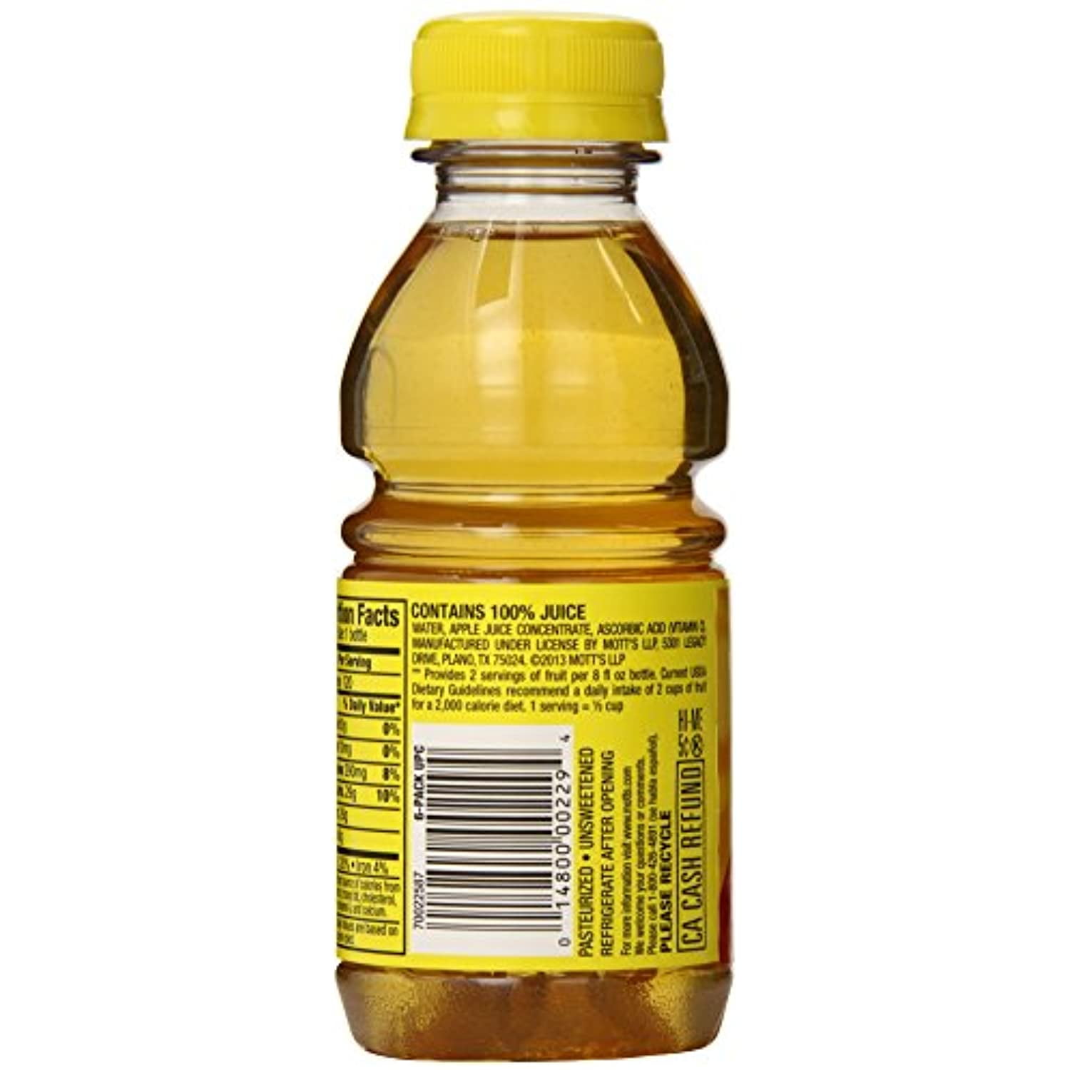Motts apple juice label