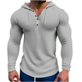 thumbnail image 1 of Blusa de manga larga con capucha, sudadera con capucha, bolsillo, color liso, medio corte, media cremallera, para hombre, manga larga, sin capucha, ropa informal, chaquetas, blusa para hombre, 1 of 5