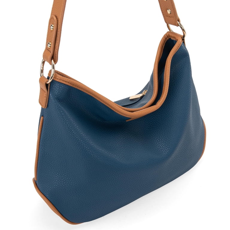 Montana West Soft Hobo Bag, Two-Tone Blue photo 2
