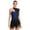 Navy Blue, variant on Doomiva Women Tassel Salsa Latin Dance Dress Sequin Fringe Flapper Leotard Dress Ballroom Dancing Gold L
