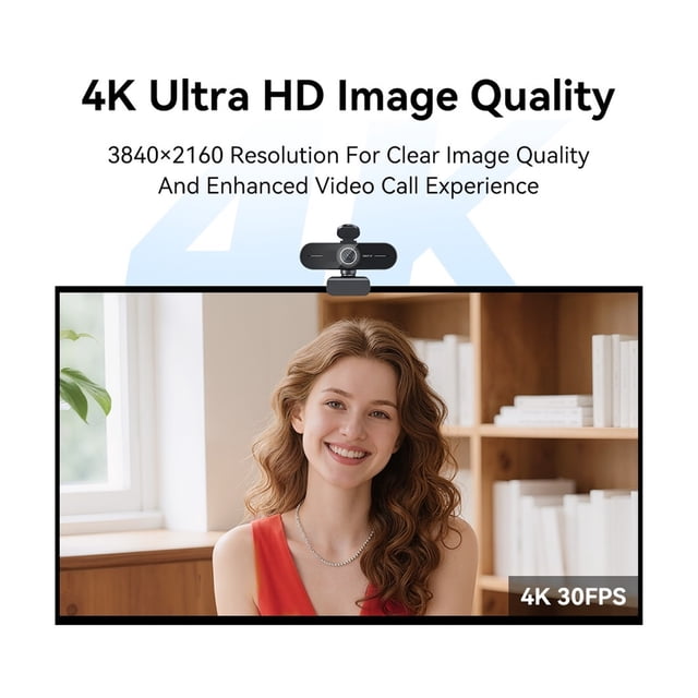 Caméra Web 4K Ultra HD 1080P 60fps Caméra Web EMEET C60E Mise au Point Automatique Caméra Ordinateur USB pour Diffusion en Direct/ Appel Vidéo/ Conférence, Facile à Utiliser