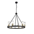 thumbnail image 2 of Daryu 27.6 in. 8-Light Indoor Black Finish Chandelier with Light Kit, 2 of 2