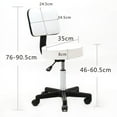 thumbnail image 2 of Ktaxon Adjustable Rolling Stool Stool with Back,  for Spa Office Home Kitchen Massage Medical Lab Bar Artist, 2 of 13
