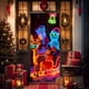 thumbnail image 4 of Decoración navideña para puerta | Tapiz navideño para interiores y exteriores | Tapiz de poliéster de 90 x 180 cm para fiestas y decoración de aulas, 4 of 5
