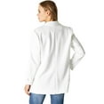 thumbnail image 3 of Love Tree Women's Juniors Classic Office Workwear Boyfriend Blazer (L, Ivory), 3 of 4