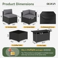 thumbnail image 2 of Aoxun 8 Piece Patio Furniture Set with 44” Fire Pit Table Wicker Rattan Patio Sectional Sofa Set Outdoor Seating Furniture with Thickened Cushion, Gray, 2 of 6