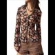 thumbnail image 1 of Camisas de Larga para Mujer, Blusas Bohemias con Estampado Floral, Blusas Ajustadas con Cuello en V y Botones Negro S, 1 of 8