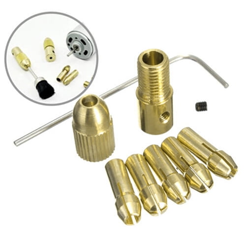 8 Pcs 0.5-3mm Small Electric Drill Bit Collet Mini Twist Drill Tool Chuck Set, As shown 11383