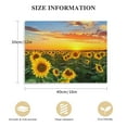 thumbnail image 2 of JEUXUS  Wall Art Canvas Painting Beautiful sunset over sunflower field yellow sunflower canvas Picture Poster Print Framed and Stretched Ready to Hang for Living Room Bedroom Office, 2 of 5