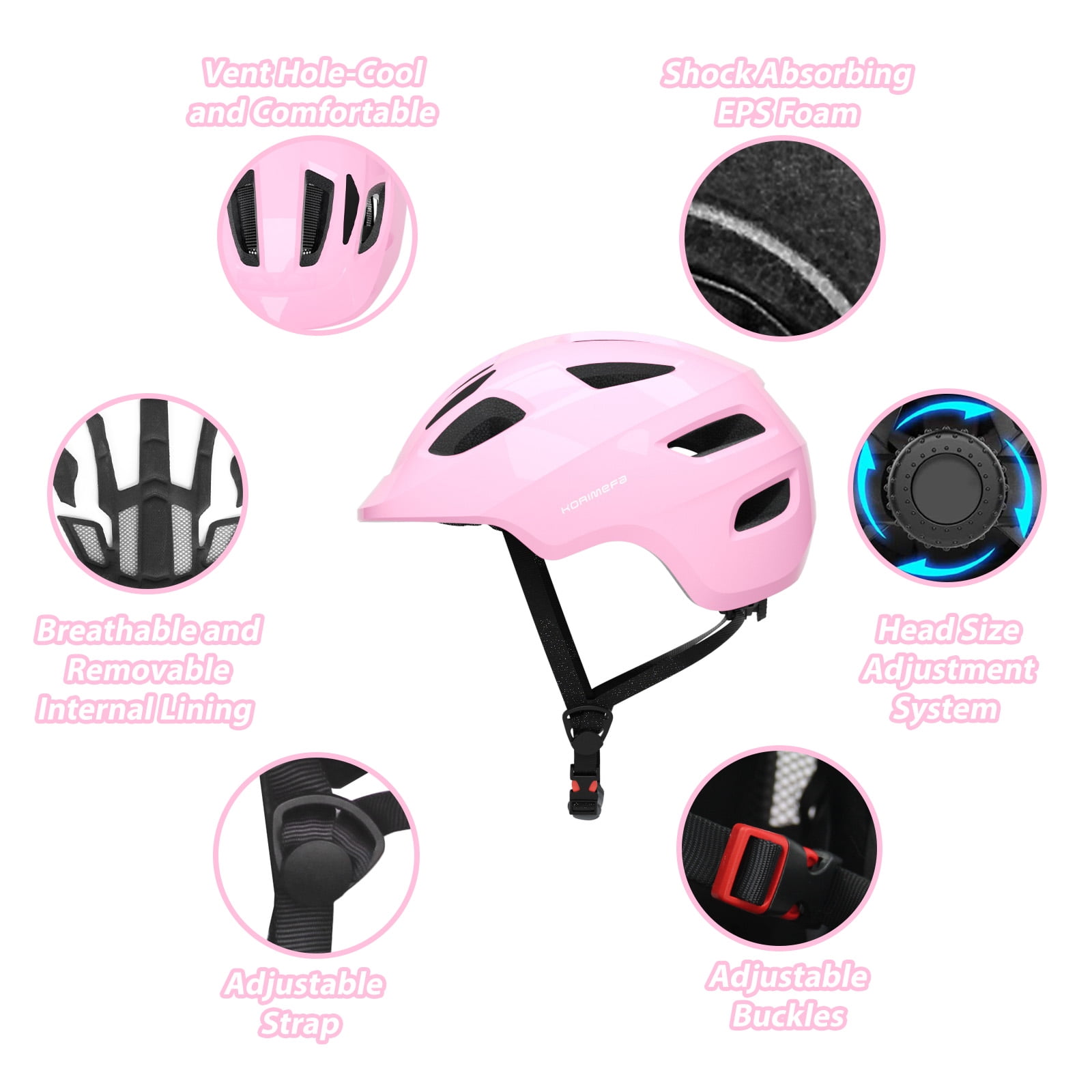 KORIMEFA Kids Bike Helmet Toddler Bicycles Helmets, Multi-Sport Protective Gear Set for 3-5-8-14 Years Boys Girls with Knee Elbow Pads Wrist Guards for Cycling,Skateboarding,Skating Scooter