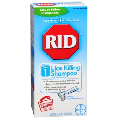 RID Lice Killing Shampoo 4 oz (Pack of 6) (Best Way To Get Rid Of Hair)