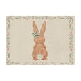 thumbnail image 1 of Ohufall Easter Table Decor Watercolor Placemats Floral Bunny Egg Kitchen Dining Table Mats, 1 of 5