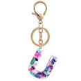 thumbnail image 4 of Porte-clés en Résine 26 Lettres pour Femmes Filles Pendentif Sac Accessoires de Sac à Main, 4 of 5