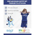 thumbnail image 2 of Bluey Vintage Wash Drop Shoulder T-Shirt and Shorts Outfit Set Toddler to Little Kid, 2 of 5