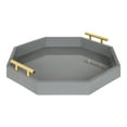 thumbnail image 2 of Kate and Laurel Lipton Decorative Modern Octagon Tray, 18 x 18, Pink and Gold, Chic Serving Tray for Storage, Organization, and Display, 2 of 5