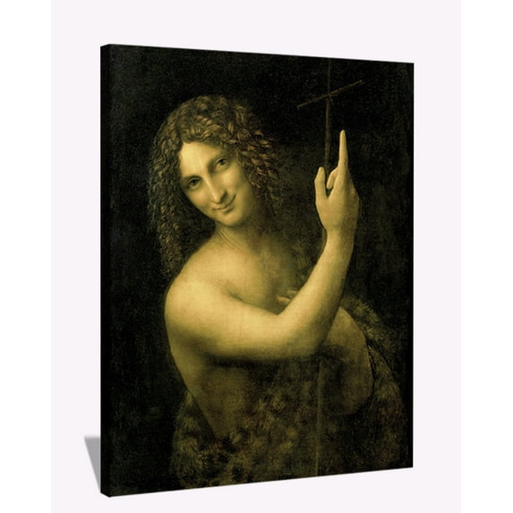Da Vinci Canvas Wall Art St John The Baptist Framed Painting Large Canvas Art For Bedroom Office Livingroom Ready to Hang