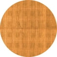 thumbnail image 1 of Ahgly Company Indoor Round Checkered Orange Modern Area Rugs, 8' Round, 1 of 4