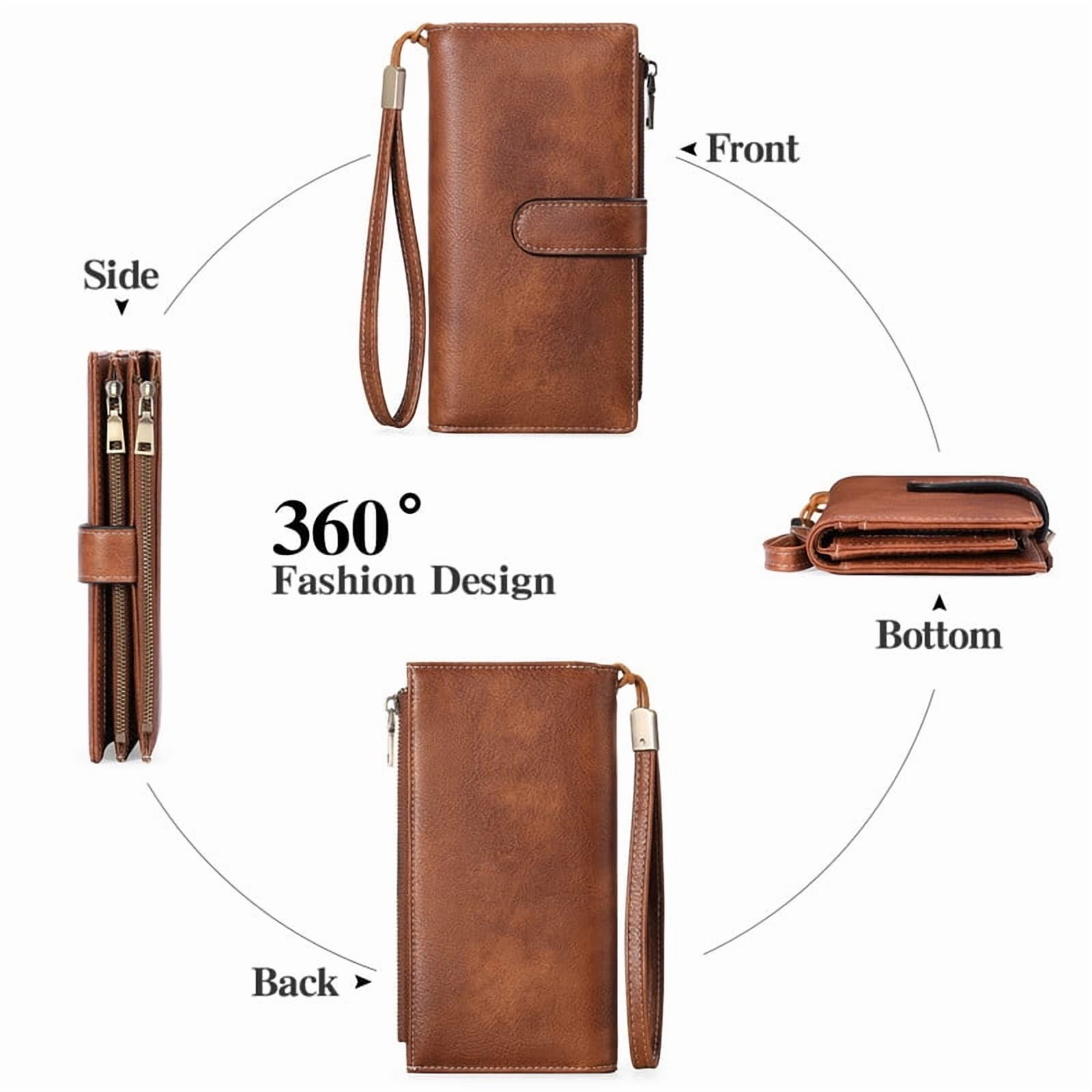 FALAN MULE Leather Wristlet Wallet with RFID Blocking photo 6