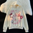thumbnail image 2 of Nueva sudadera con capucha de otoño e invierno con estampado de Hello Kitty y cuello redondo para mujer, top de terciopelo holgado con dibujos animados versátiles japoneses, 2 of 4