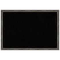 Amanti Art Black Cork Board Wood Framed Woodridge Rustic Grey Bulletin Board 39 in. x 27 in.