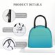 thumbnail image 4 of Balery Teal Turquoise Bolsa de Almuerzo para Mujeres, Caja de Almuerzo, Bolsa de Almuerzo Pequeña Impermeable, Tote de Almuerzo Reutilizable con Gran Capacidad, 4 of 6