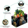 thumbnail image 3 of Owl Large Capacity Reusable Foldable Oxford Cloth Grocery Baskets - Multipurpose Storage Basket and Decorative Box, 3 of 7
