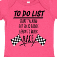 thumbnail image 4 of Inktastic To Do List Funny Racing for Baby Boys or Girls Baby Bodysuit, 4 of 5