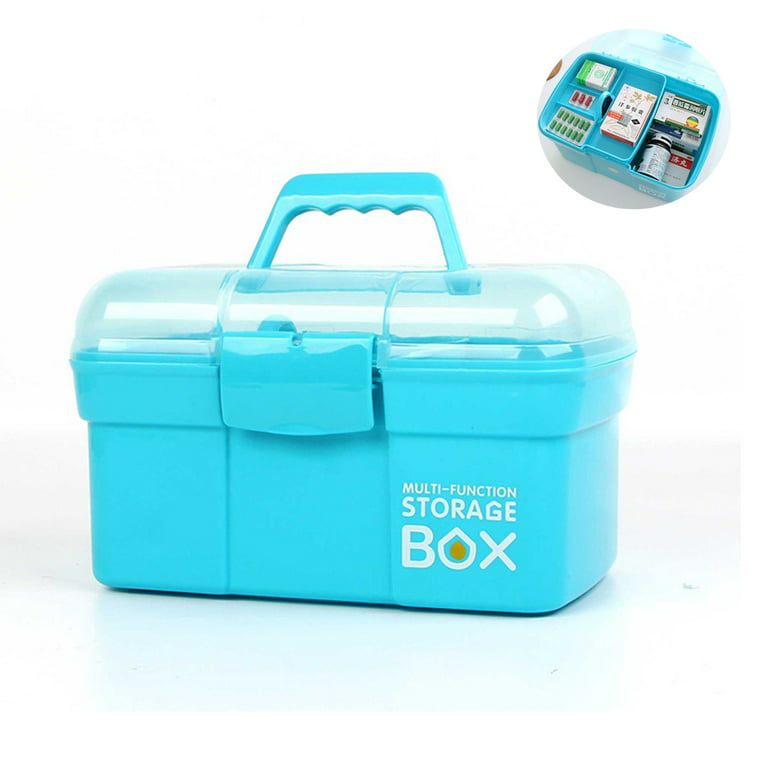 Plastic Storage Box Clear Plastic Storage Bins with Removable Tray Storage  Containers for Cosmetic Art