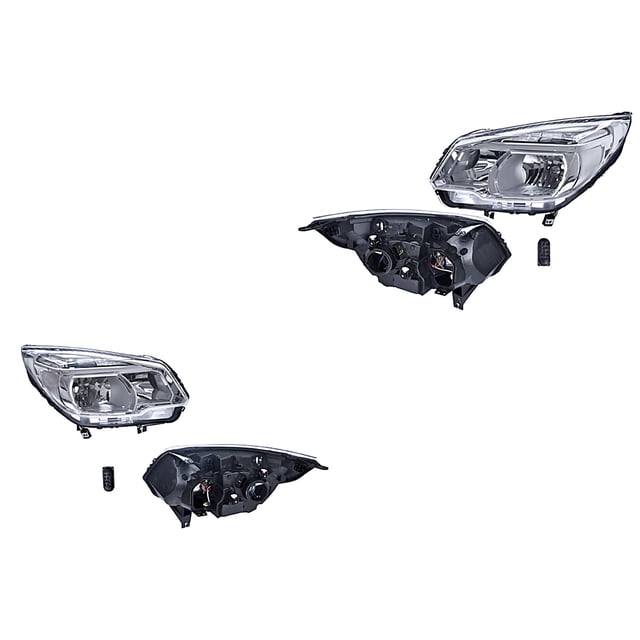 Par de Faros Colorado 2013 A 2015 Chevrolet Manual P/Halog DEPO .