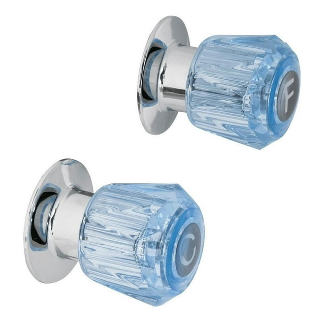 Juego De 2 Manerales De Acrilico Foset Regadera Azul MR-200Z