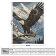 thumbnail image 4 of Shiartex Bald Eagle Blanket American Eagle Decor Throw Blanket Bald Eagle Valentines Gifts for Men Warm Soft Lightweight Flannel Blanket Bed Couch Sofa Blanket for Adults Kids  40x50in, 4 of 6