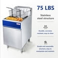 thumbnail image 1 of Commercial Deep Fryer, 75 lb. Natural Gas Fryer with 2 Fryer Baskets, 5 Tube Floor Fry for Restaurant, Kitchen, 170,000 BTU/h, 1 of 7
