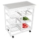 thumbnail image 3 of Carrito de Servir, Carrito de Cocina,Cajones Cestas Estantes 4 Ruedas Freno,Moderno Espacioso con Cajón Estantes Ruedas Universales Metálicas,67 37 75cm esquí esquí Gafas de esquí, 3 of 5