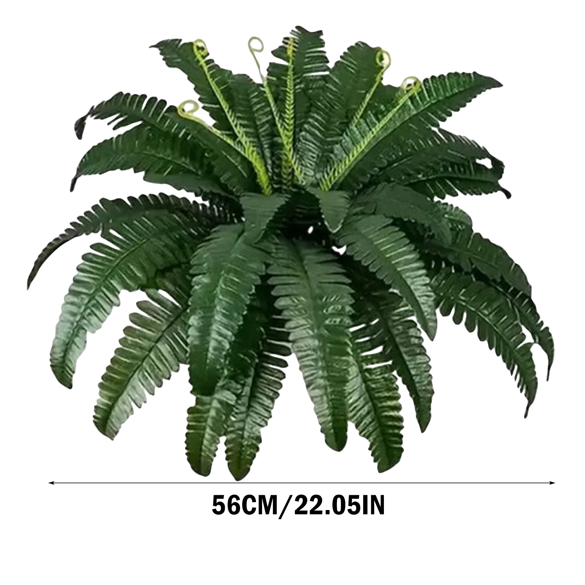 Artificial Boston Fern Plant, 22 Inch Fake Fern with Bendable Fronds, UV Resistant Faux Greenery for Indoor Outdoor Use