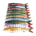 thumbnail image 3 of RICHMJ Multi Jointed Fishing Lures, 5.3in 8-Segment Lifelike Swimbait for Bass Trout Walleye, Slow Sinking Hard Lure with Treble Hooks, Realistic Topwater Freshwater Saltwater Fishing Bait (D), 3 of 8