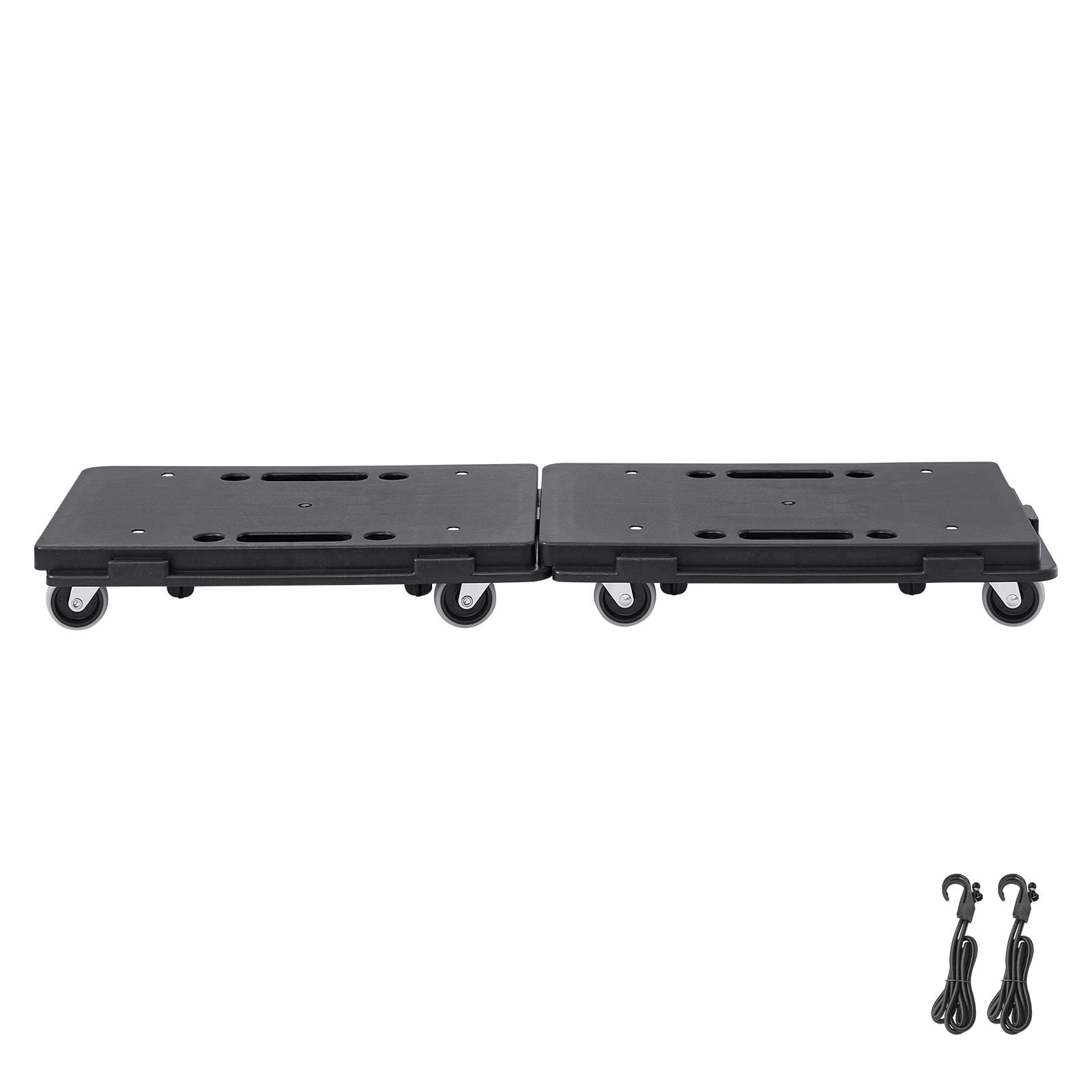 Furniture Dolly, 500 lbs Capacity Each Count, Furniture Mover with Wheels, Portable Moving Rollers 4 Wheels Heavy Duty, Small Flat Dolly Cart with Interlocking for Heavy Furniture, 2 Pack, Black