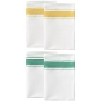 Unique Bargains Cotton Dish Clean Towels Kitchen Dishcloth Set Yellow/Green 20" x 28" - 4 pack