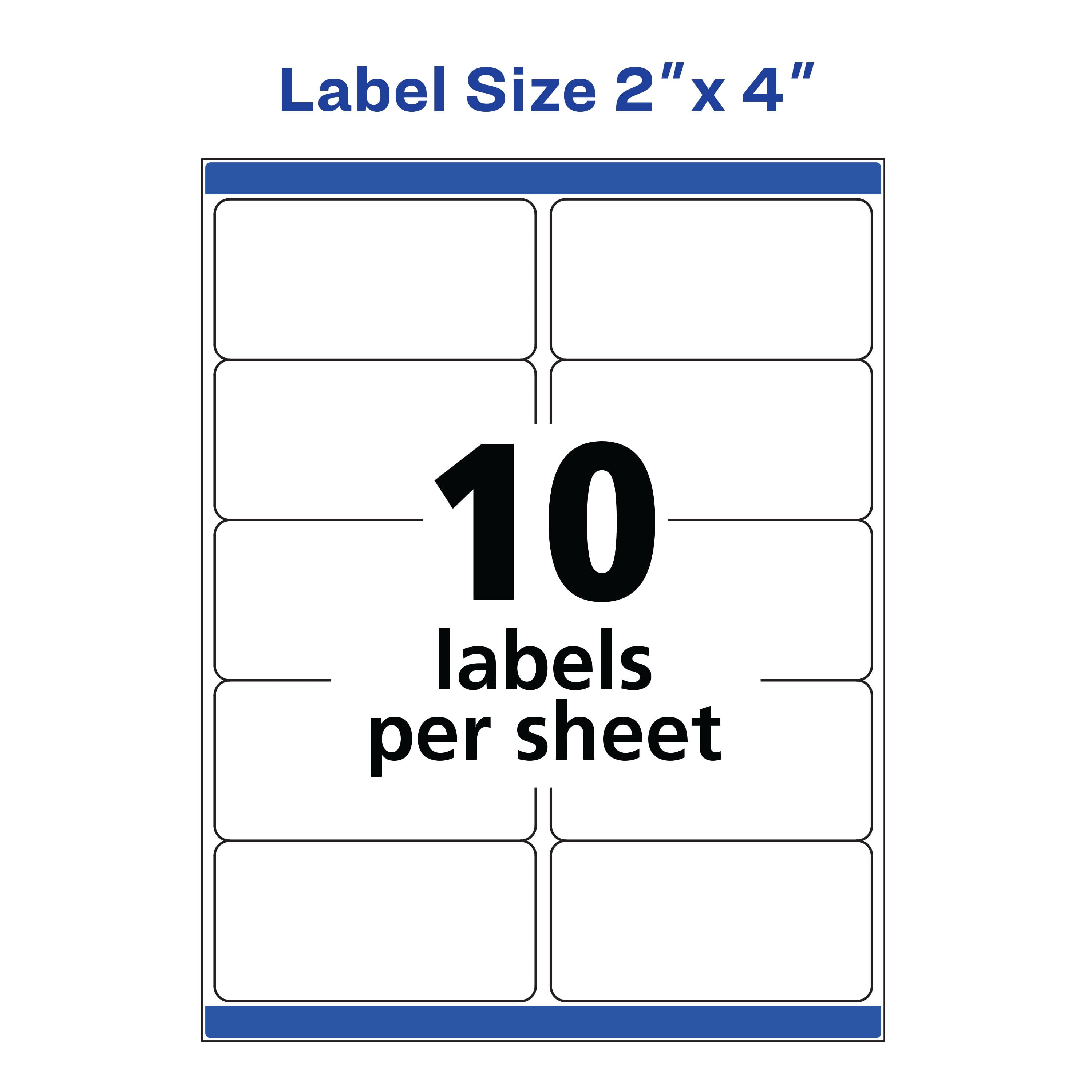 Avery Shipping Labels, Sure Feed, 2" x 4", 500 Labels (8363)